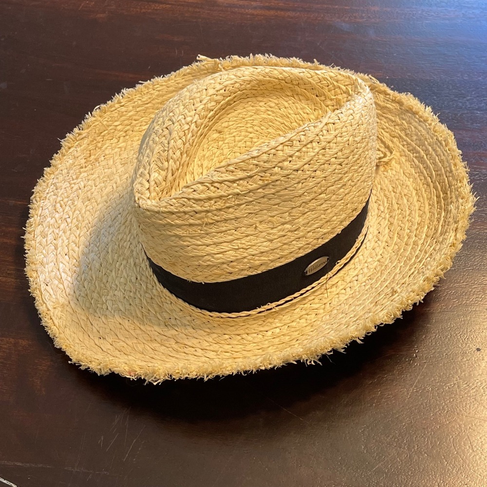 Wallaroo Hat Company Paloma Raffia Straw Fedora Sun Hat Adjustable
